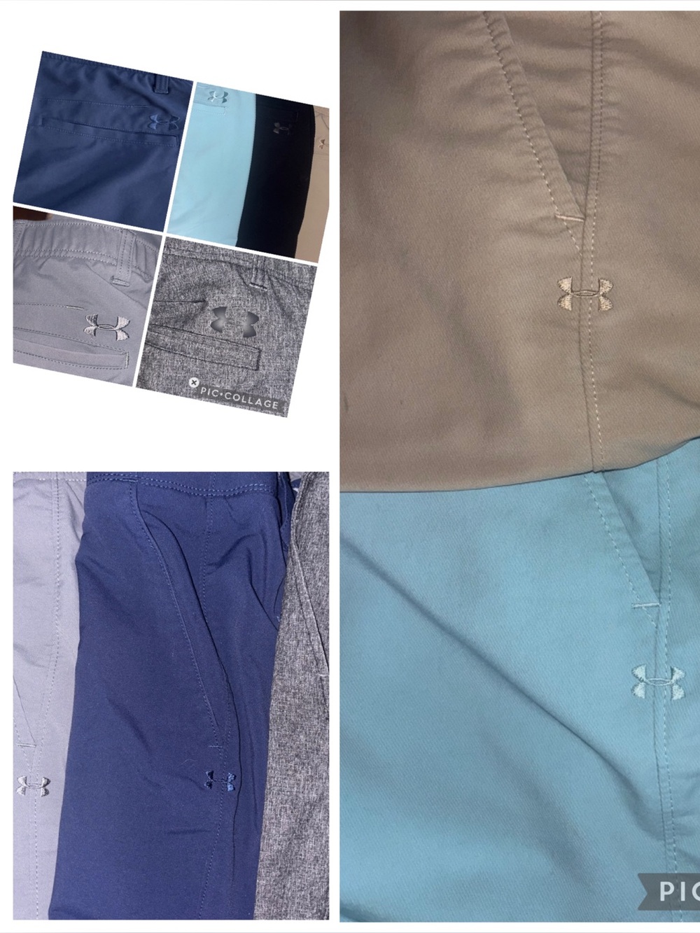 MENS UNDER ARMOUR MATCH PLAY DRY FIT GOLF PANTS GRAY NAVY BLUE KHAKI ATHLETIC